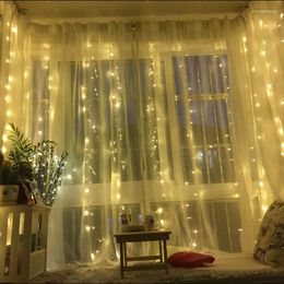 Strings 1M 2M LED Fairy Lights Curtain Icicle String Light Christmas Decorations For Home Outdoor Wedding Party Garden Decor