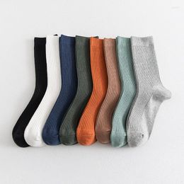 Men's Socks LUCKY ZONE Pure Colour Long Female Couple Sports Autumn All-match Basketball Breathable Tube Men XCY