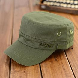 Berets Men's Caps Military Cap Tactical Solid Colour Washed Flat Distressed Classic Hat Bone Tatico Militar