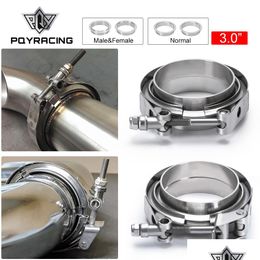 Hanger Clamp Flanges Pqy - 3" Sus 304 Steel Stainless Exhaust V Band Clamp Flange Kit Quick Release Male Female Or Norma Dhcarpart Dhxef