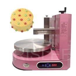 Automatic Round Birthday Cake Cream Butter Spreading Machine Cakes Chocolate Creams Icing Coating Equipment