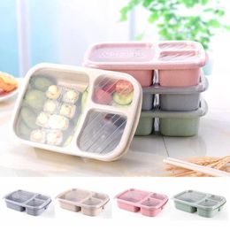 Dinnerware Sets Separate Lunch Box Japanese Boxes Student Work Portable Microwave Oven Leak-Proof Fast Wheat Straw Bento