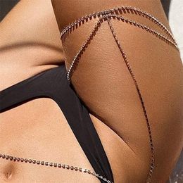 Other Chic Multi Layer Thigh Leg Chain Belly Waist Beach Bikini Sexy Body Chain Jewellery For Women Rave Festival Outfit Gift 221008