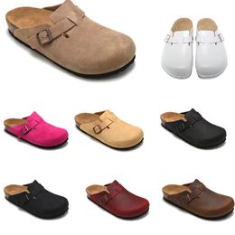 Boston Designer Slippers Men Women Slides Leather Bag Head Pull Cork Sandals Arizona Mayari Slide Favourite Beach Slipper