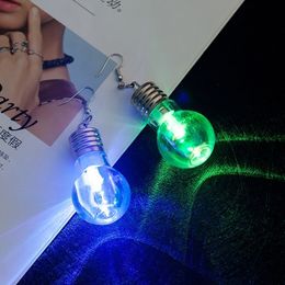 Bulb Earrings New Women's Fashion Funny Nightclub Jumping Colorful Light Bulbs Jewelry Creative Gifts Trendy D1.0
