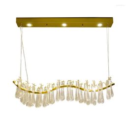 Pendant Lamps Postmodern Dining Room Living Bar Designer Crystal Light Villa French Art Branch Lamp Ya813