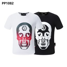 PLEIN BEAR T SHIRT Mens Designer Tshirts Brand Clothing Rhinestone PP Skull Men T-SHIRT ROUND NECK SS STONES Classical Hip Hop Streetwear Tshirt Top Tees PB 160669