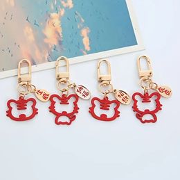 Keychains Red Tiger Shape Wishes Car Key Chain Easy to carry