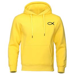 Men's Hoodies Sweatshirts 2022 Autumn Winter Mens Sweatshirt Christian JESUS fish Hoodies high quality Brand Pullover Warm Fleece Hoody Casual Streetwear T221008