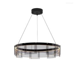 Pendant Lamps Postmodern Minimalist Personality Art Wrought Iron Chandelier Nordic Dining Room Living Model Glass