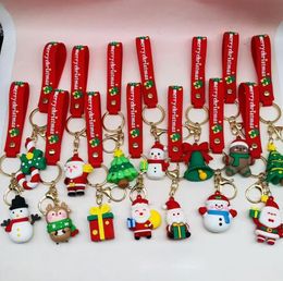 UPS New Christmas Decorations Party Favor Santa Claus Key Chain Pendant Wholesale