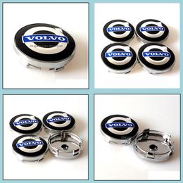 Wheel Covers 4Pcs/Set 60Mm Alloy Voo Wheel Center Caps Hub Er Car Emblem Badge Blue C30 C70 S40 V50 S60 V60 V70 S80 Drop Delivery 202 Dhjly