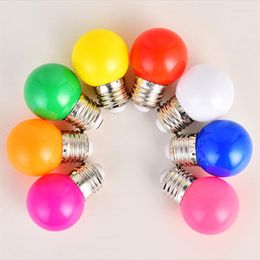 10/20/30pcs LED Colour Bulb Red Light Green Blue Warm Yellow Orange Pink Purple Christmas Decoration Bar Energy Saving Lamp