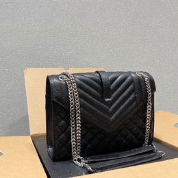 Genuine leather Envelope bag Cross Body Chains Handbags Shoulder Quilting Underarm Women bags Handbag purse Super soft Adjustable straps