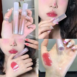 Lip Gloss Water Mirror Glaze Lipstick Non-stick Cup Lasting Moisturising Lipgloss Colourful Women Oil Silky Tint Makeup Tool
