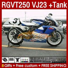 Full Fairings & Tank For SUZUKI RGV250 VJ23 SAPC RGV-250CC RGVT-250 1997 1998 Bodyworks 161No.91 RGV-250 RGVT250 97 98 RGVT RGV 250CC 250 CC 97-98 Fairing Kit blue factory