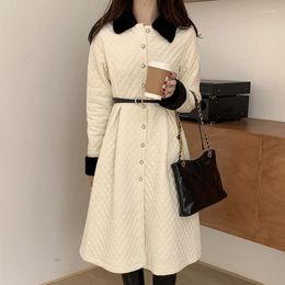 Mujer Down 2022 Moda coreana Winter Women Jackets Casual Warm Warm Heavy Adultos Elegant Libra de manga larga Cabina