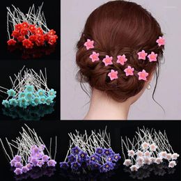 Headpieces PCS Fashion Style Flower Hair Clips U Shaped Barrette Sticks Wedding Bridal Headwear For Women JewelryHeadpieces