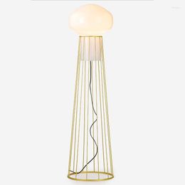 Floor Lamps Modern Round Metal Bracket Luxury Gold Standing Lights For Living Room Bedroom Bedside Home FA088