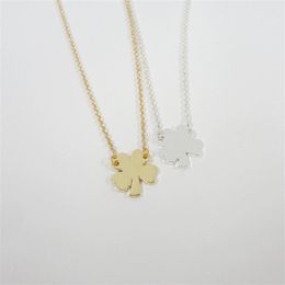 10 piezas peque￱as collares de tr￩bol de cuatro hojas collares de tr￩bol afortunados collares de tr￩bol simples para buena suerte regalos de cumplea￱os275l
