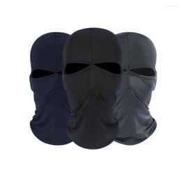 Bandanas Full Face Cover Hat Balaclava Mask Cycling Tactical Shield 2 Hole Winter Cap Protection Scarf Outdoor Sports Warm