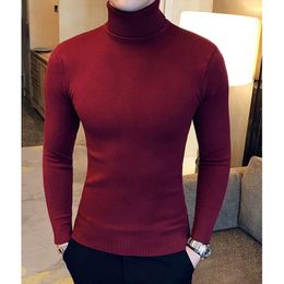 2022 männer Designer Pullover High Neck Dicke Warme Rollkragen Mehrere Farbe Mode Schlank Baumwolle Gestrickte Pullover