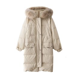 Womens Parkas Womens Down Puffer Long Jackets baggy vinter förtjockande varm huva fluffig krage överdimensionerad mode bomull vadderade bubbla rockar 221010