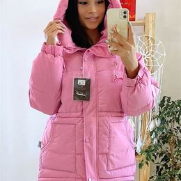 Womens Down Women Parkas Jackets Slim Hooded Thicken Warm Padded Coat Female Winter Outwear Jacket Parkas 221010