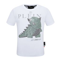 24ss Plein Bear t Shirt Mens Designer Tshirts Brand Clothing Rhinestone Pp Skull Men T-shirt Round Neck Ss Stones Classical Hip Hop Streetwear Tshirt Top Tees Pb 160649