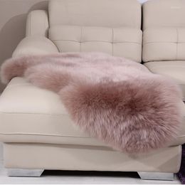 Carpets Sheepskin Wool Carpet Sofa Cushion Living Room Bedroom Fluffy Rug Chari Floor Mat Soft Fur Customized Home Decorative