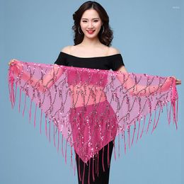 Stage Wear Embroidery Bellydance Hip Scarf Tassel Scarves Belly Dance Waist Chain Dancing Triangle Shawl Belt Wholesale