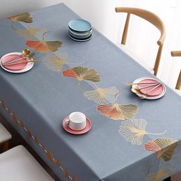 Table Cloth Solid Color Flower Printing Rectangular Tablecloth For Wedding Decoration Waterproof Dining Coffee Tables Cover