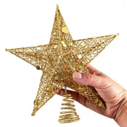 Christmas Decorations Five-pointed Tree Holiday Ornaments Home Decor Golden Pink Iron Star Decoration