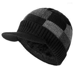 Berets High Quality Cotton Add Fur Brim Winter Hats Skullies Beanies Hat For Men Women Wool Caps Gorras Bonnet Knitted