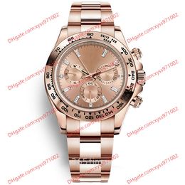 Men's Watch HighQuality Asian Factory 2813 Automatic Mechanical Wrist Watch 116505 40mm pink diamond dial Rose Gold watchs Sapphire glass timeless m116505