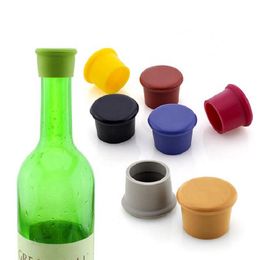 Bar Tools 5 Colors Silicone Wine Bottle Stopper Fresh Wine Bottle Cap Sealed Seasoning Bottle Stopper by sea RRB16181