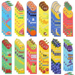 Bookmark Bookmark Scratch And Sniff Fruit Scented Bookmarks Classroom Fun For Kids Girls Boys Teen School Student 12 Styles Drop Del Dholq