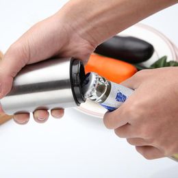 Colourful 5 Colours Pocket Magnetic Stainless Steel Bottle Opener Automatic Push Down Soda Beer Cap Openers RRE14853