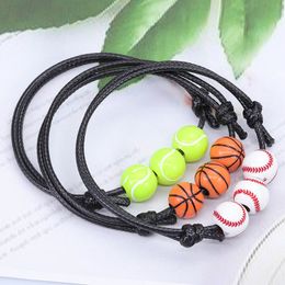 38 Colours Fashion Balls Charm Bracelets Team Ball Sport Bracelet Lucky Friendship Hand Strap Mixed Wholesale