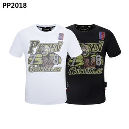 PLEIN BEAR T SHIRT Mens Designer Tshirts Brand Clothing Rhinestone PP Skull Men T-SHIRT ROUND NECK SS STONES Classical Hip Hop Streetwear Tshirt Top Tees PB 160651