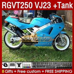 Fairings Kit & Tank For SUZUKI SAPC VJ23 RGVT250 RGV-250CC 97-98 Bodyworks 161No.63 RGVT-250 RGV-250 RGV250 97 98 RGVT RGV 250 CC 250CC 1997 1998 Full Fairing glossy cyan