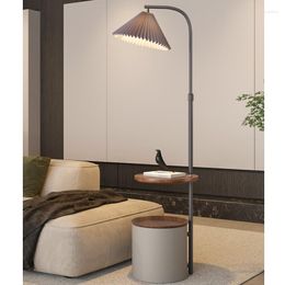 Floor Lamps Pleated Coffee Table Shelf Integrated Living Room Led Lamp Bedroom Bedside Ambient Light Vertical Lights Home Decor