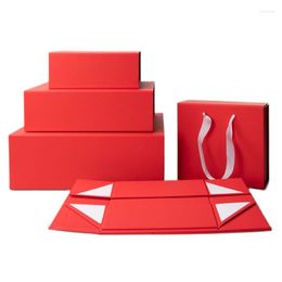 Gift Wrap 2pcs Large Size Flap Lid Cardboard Boxes Wedding Gifts For Guests Packaging Luxury Style Pure Color High-quality
