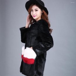Women's Fur Real 2022 Models Fashion Collocation Hair Pocket Coat Woman 22