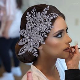 Headpieces YouLaPan HP427 Trendy Flower Bridal Headband Side Hair Piece For Women Wedding Accessories Pageant Tiara Bride HeaddressHeadpiece