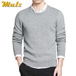 Men's Sweaters 2017 Spring mens pullover sweaters Simple style cotton O neck sweater jumpers Autumn Thin male knitwear Blue Grey Black M-4XL G221010