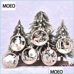 Christmas Decorations Christmas Decorations All Kinds Of Creative Three-Nsional Elk Dolls Hanging Wooden Crafts Drop Delivery 2022 Ho Dhfdh