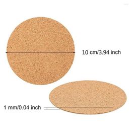 Table Mats Cork Coasters For Sheets Wood Color 60 Pieces Anti-Slip