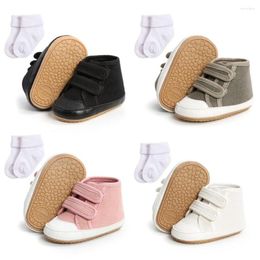 Athletic Shoes Infant Baby Girl Crib Casual With Socks Cute Soft Sole Prewalker Sneakers Toddler Born First Walkers