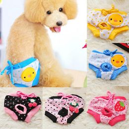Dog Apparel Diaper Physiological Pants Cute Fruit Print Sanitary Shorts Panties For Small Medium Dogs Washable Underwear